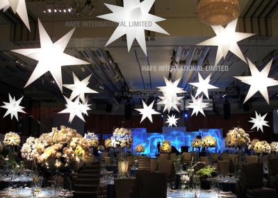 Star a decoração inflável da iluminação da forma com halogênio 1200W material de Polysilk
