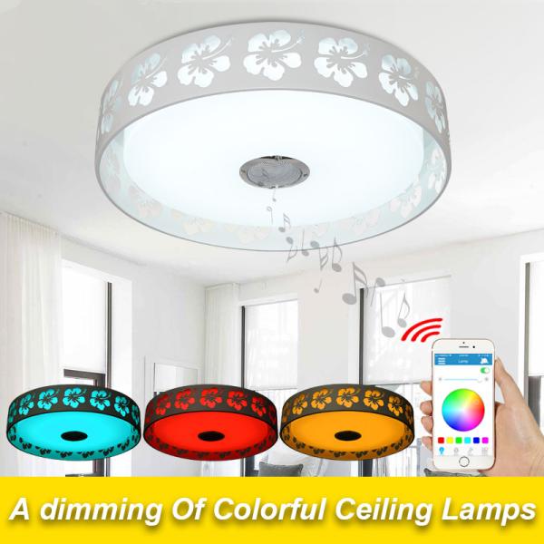 Bluetooth Led Lamp ceiling with loundspeaker for bedroom dimming LED Ceiling Lights (WH-MA-46)
