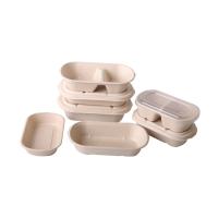 Os recipientes Compostable do congelador da cana-de-açúcar levam embora descartável seguro do empacotamento de alimento