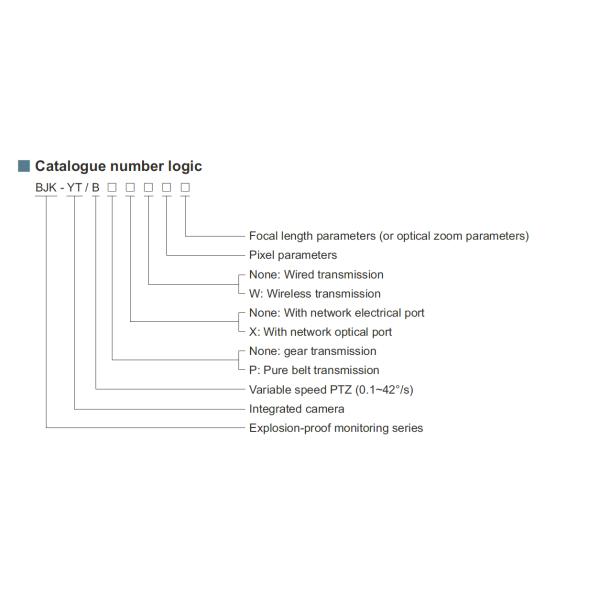 Série BJK-YT/B à l'épreuve d'explosion, caméra intégrée Atex équipée d'un boîtier en acier inoxydable