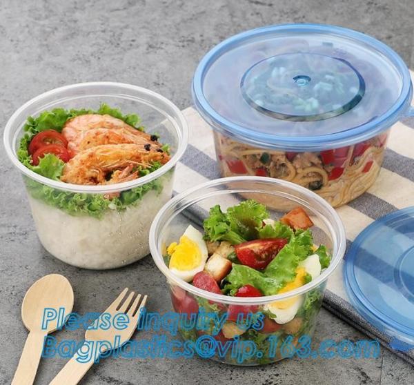 550ml Microwavable Plastic Disposable Food Packaging Container Rice Bowls For Food,Pp Round disposable cheap high qualit