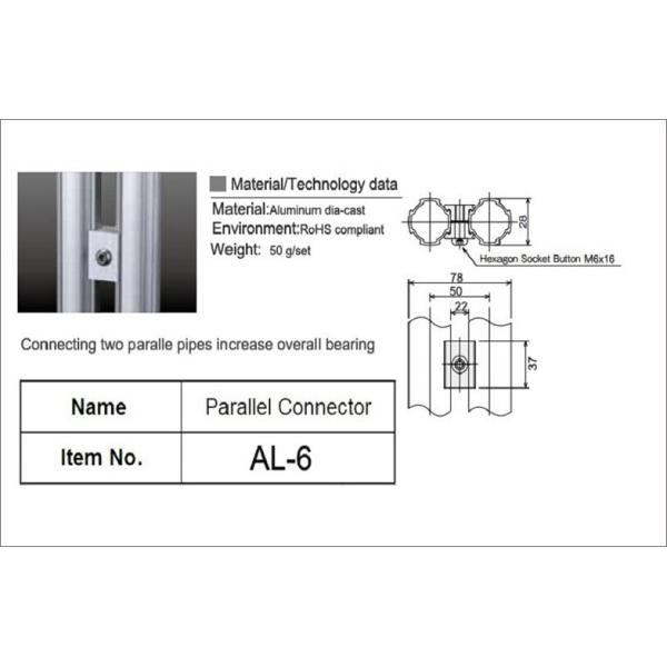 Parallel Aluminum Tubing Joints Irrigation Steel Pipe Fittings , Die Casting