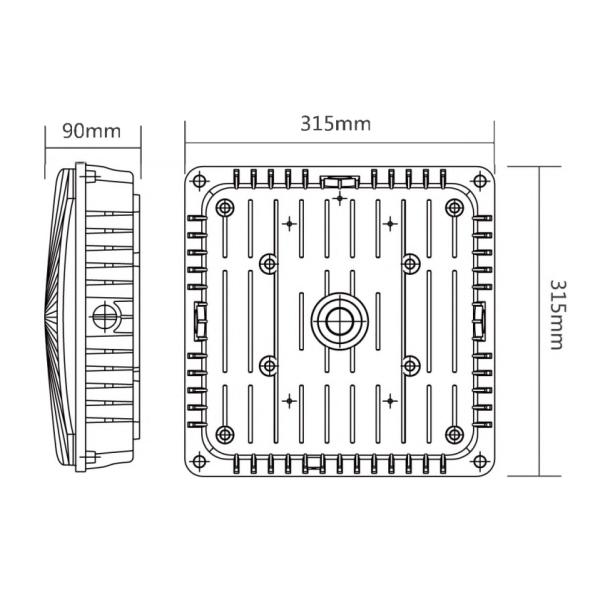 СИД 45В 90В 135В яркое на открытом воздухе освещает светильники бензоколонки СИД сени ИП65