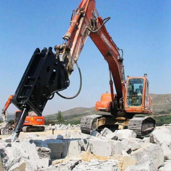 Steel Q345B Hydraulic Breaker For 13 Ton Excavator Jack Hammer 150-170 KG/CM2