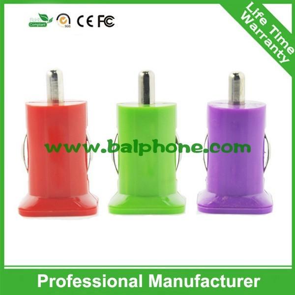 Portable mini car charger dual usb for mobile phone