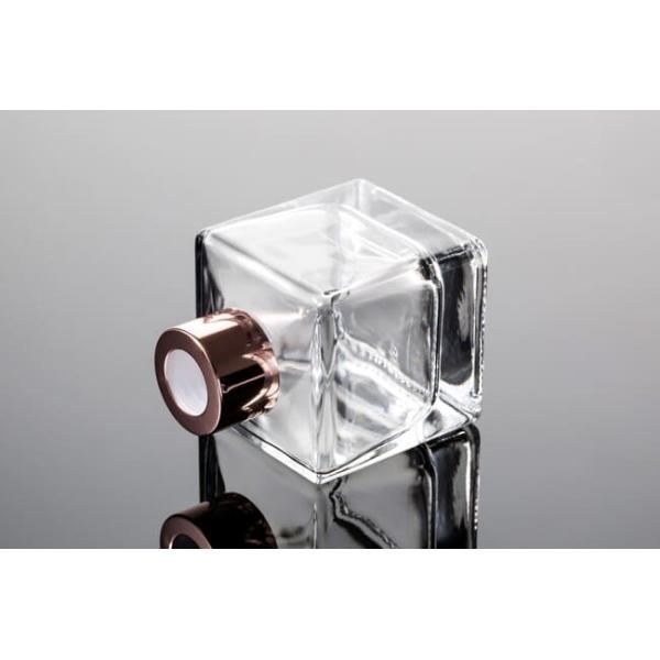 Square Perfume Reed Diffuser Glass Bottles 100ML Machine Blown