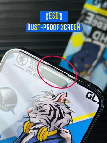 Esd Premium de haute qualité couverture complète anti-poussière Mesh verre trempé Protecteur d'écran anti-statique Pour Iphone 7 Plus
