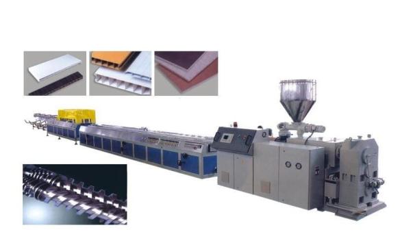 PVC WPC Plastic Profile Double Screw Extruder Machine ISO 9001 Certificate