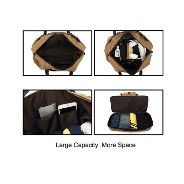 Weekender Canvas Travel Duffel Bag