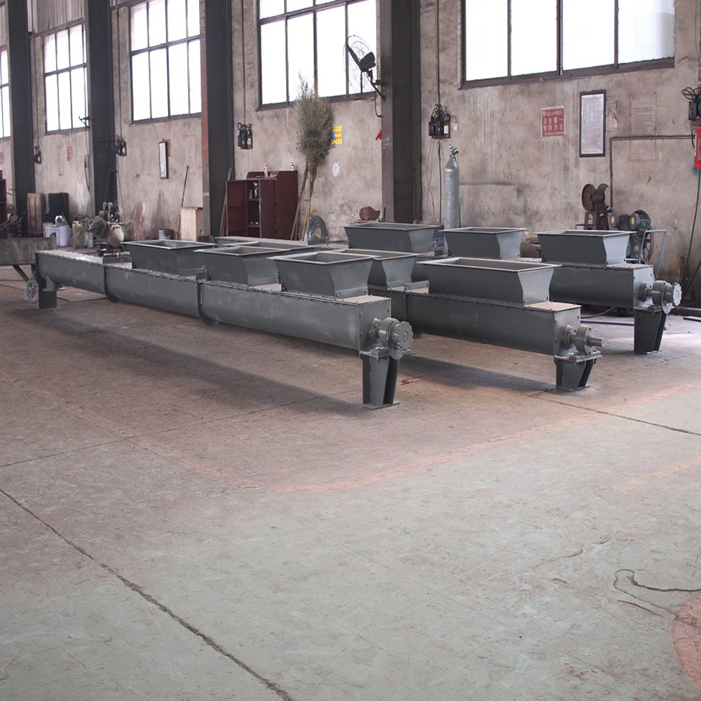 Heat Resistant Trough Screw Auger Conveyor with Multiple Inlets & Outlets and Customizable Length for Dry Bulk Material Handling