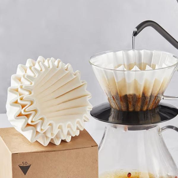 210*89mm Paper Cup Drip Type Hand Brewed Paper Coffee Filter for Customized Request
