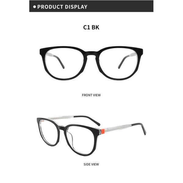 Ретро Очкиes Unisex вокруг ацетата стекел объектива AC рецепта не