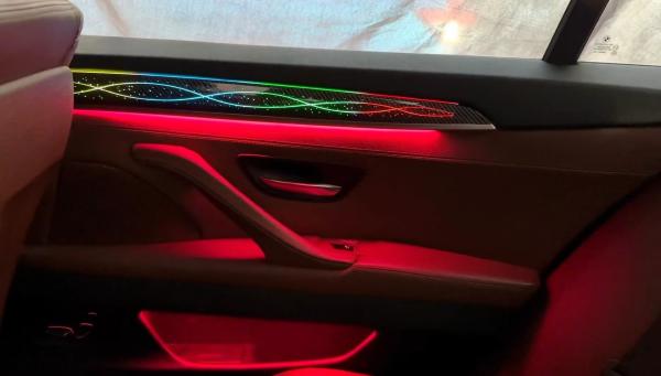 Ambient lights LED Star streamer pattern rainbow symphony dynamic (Carbon fiber model)  for BMW 5 Series(2011-2017)
