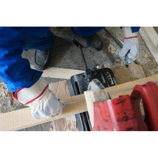 Личный защитный белый управляя Джерси выравнивая кожаные перчатки безопасности