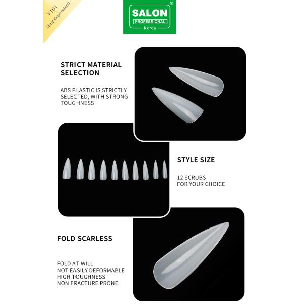 OEM Full Cover Eagle Mouth Natural Soft Gel False Nails Designs Artificial Nail Tips