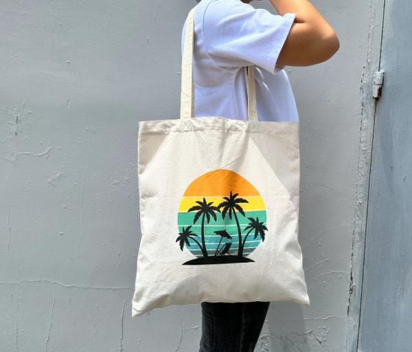 Promotional Personalized Eco-Friendly Cotton Canvas Tote Bags With Rope Handles Custom Printed Sublimation Blanks Fashion Style For Wholesale