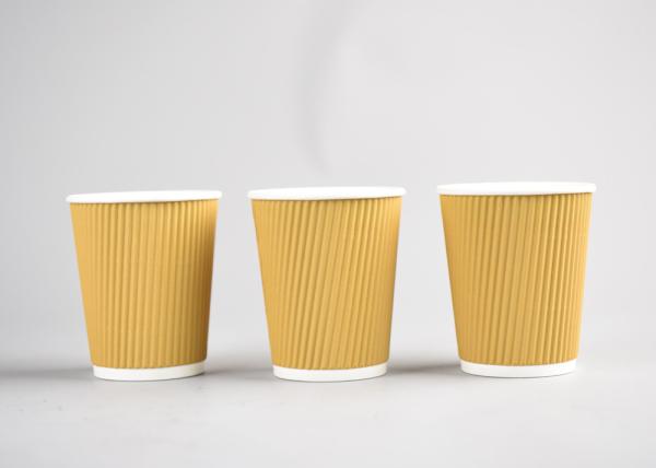 Biodegradable Disposable Espresso Cups 8oz 250ml For Hot / Cold Baverage
