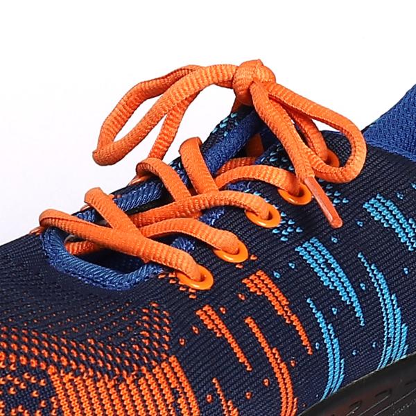 Construction Work Fly Knit Safety Shoes With Rubber Outsole Steel Toe And Steel Plate