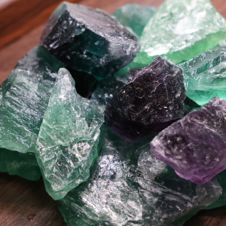 High End Grade Fluorspar Lumps CaF2 98% Natural Halide Mineral