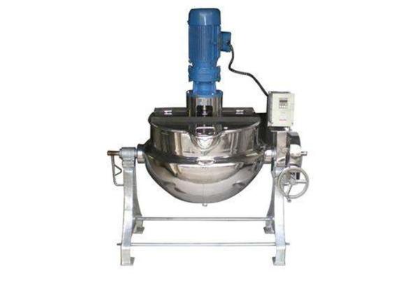 Ketchup Stainless Steel Jacketed Kettle Manual Type With Lid / Agitator
