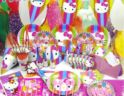 Kids Birthday Party Decoration Set Birthday Hello Kitty Theme Party Supplies Baby Birthday Party Pack