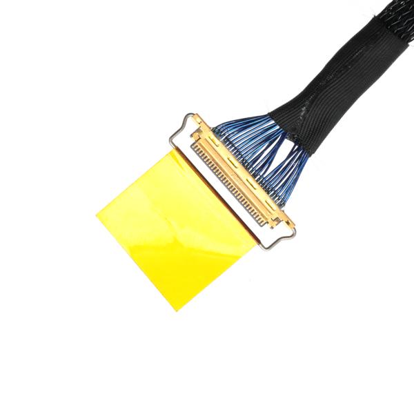 30-Pin 0.5mm Micro Coaxial Cable Assembly UL1354 40AWG Blue Shielded