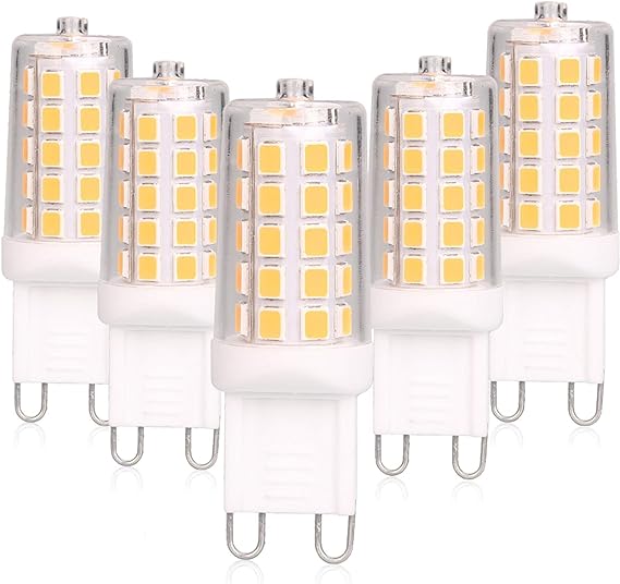 G9 LED Bulb 4W 40 Watt T4 Dimmable 2700K Soft Warm White 120V No-Flicker Chandelier Lighting 450LM