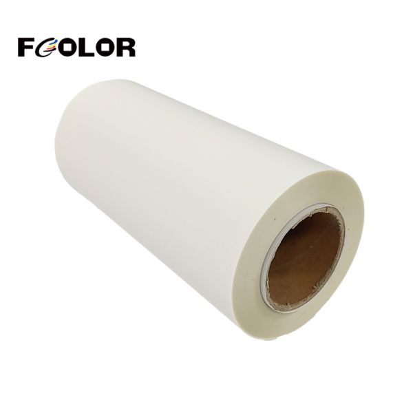 FCOLOR 12inch 30 CM Size Hot Peel DTF PET Film Roll For Heat Transfer Printer