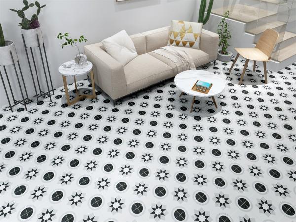 Gray 20x20cm Ceramic Rustic Tile for Hotel Bathroom Floor