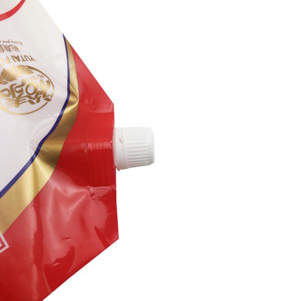 Free Food Grade Reusable Clear Baby Food Squeeze Shaped Spout Pouch Packaging Bag For Fruit Juice With Big Screw Cap