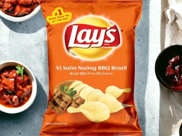 Lay's Brazil BBQ Pork Rib Flavor Potato Chips - Bulk Wholesale & Retail Opportunities - 30g x 160 Packs