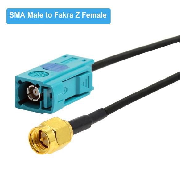 RF Coaxial RG174 Waterproof Electric Cable Fakra Z Female Jack To SMA Male 5m