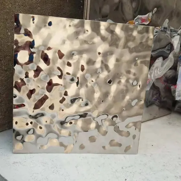 304 Stainless Steel Water Ripple Sheet with 0.5mm Thickness and Polished Surface for Wall Panels