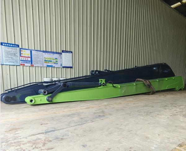 Q355B Excavadora Booms de longo alcance Braço Boom longo Amarelo Vermelho Verde 7m comprimento