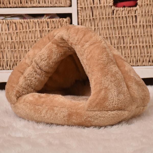 Plush Warm Slippers Shape Cat Snuggle Cave Pet Bed Cushion 40x40cm