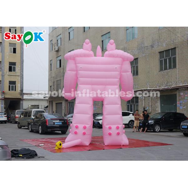 Giant Inflatable Robot Pink 5m Inflatable Robot Cartoon Characters For Rental Business