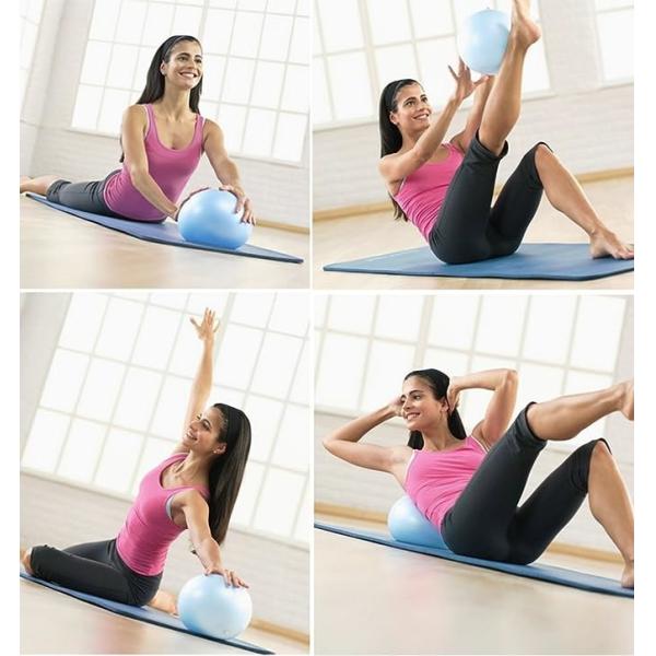 Mini Yoga Pilates Ball 10 Inch for Stability Exercise Training Gym Anti Burst and Slip Resistant Balls