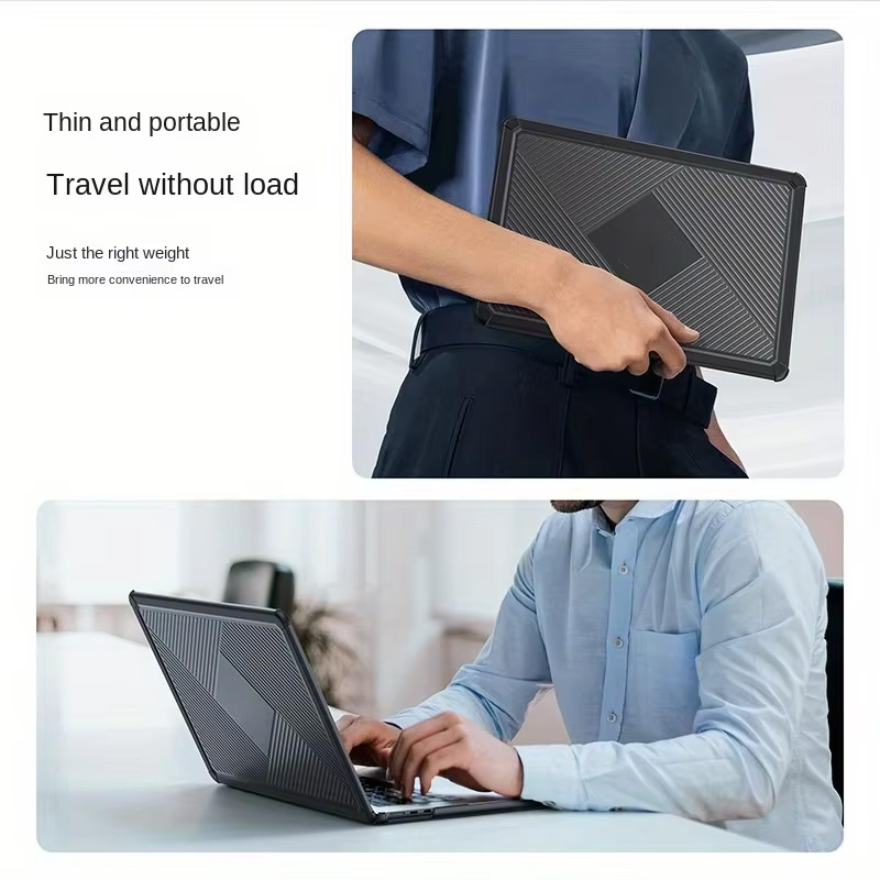 LAUDTEC Shockproof Hard Laptop Protective Case Heat Dissipation Ventilated Cover Anti-drop for MacBook 15.3 13.6 Inch Notebook