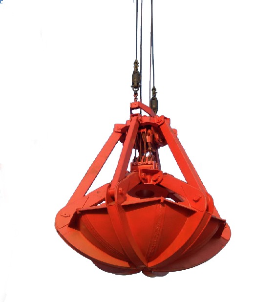 Four Rope Grab Clamshell Bucket for Overhead Gantry Crane Lifting