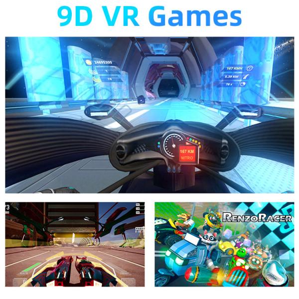 Движение имитатора 9D игры мотоцикла аркады имитатора Moto VR участвуя в гонке