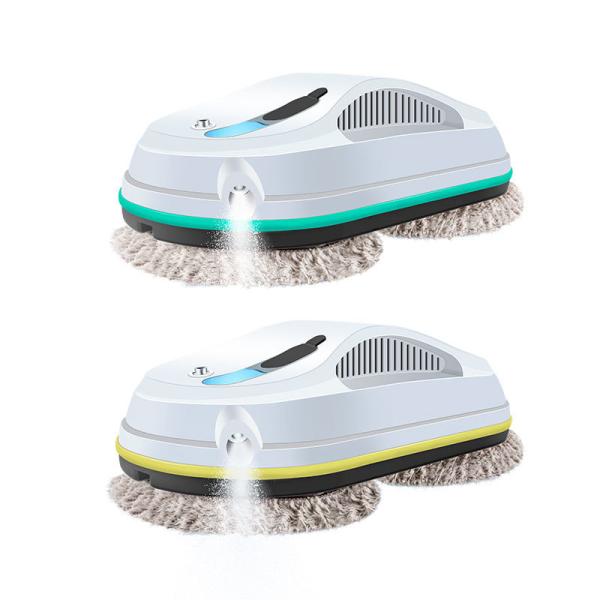 Robot de nettoyage de fenêtres à panneau solaire doté d'un pulvérisateur d'eau intelligent et d'une tension AC110-240V