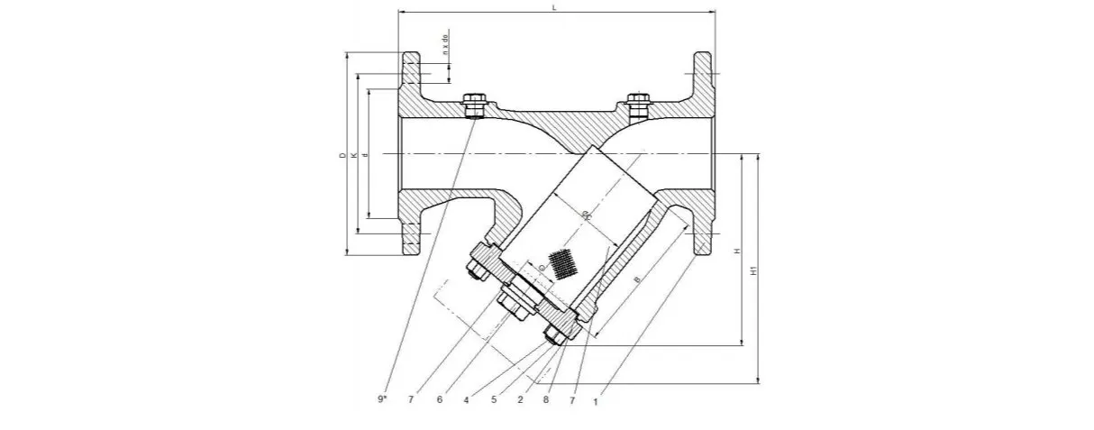 Flanged Y Strainer with Stainless Steel Screen