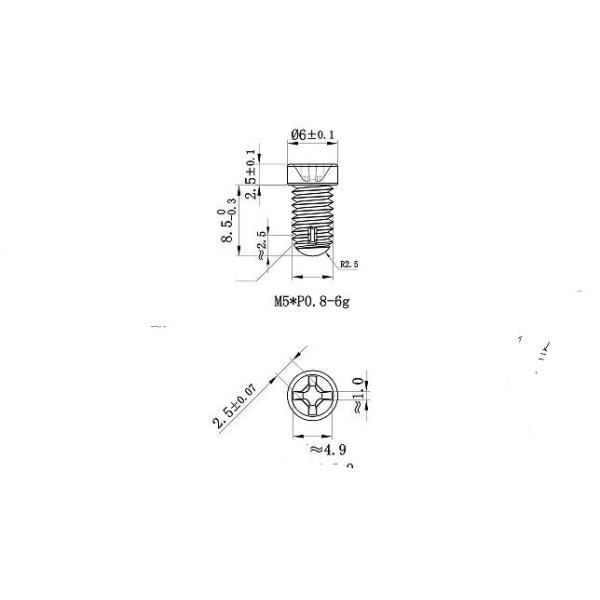 Self Piercing Galvanized Concrete Screws M3x8mm Hex Screw Blue White Zinc Plated