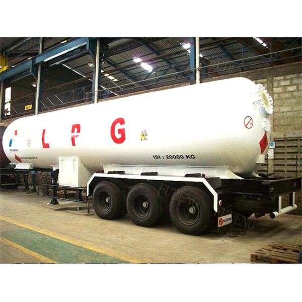59700 Liters 25 Ton LPG Tank Trailer With 20% Vapor Space ,  LPG Transport Trailer