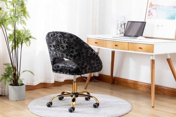 Black 18.90 inch Depth Swivel Living Room Office Chair 8.2KGS