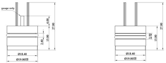 Tantalum Piezoresistive  Hydraulic Oil Pressure Sensor Temperature And Pressure Dual Output