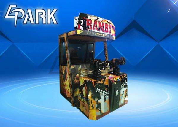 55 LCD RAMBO2 Shooting Arcade Machines For Kids / Light Gun Arcade Cabinet