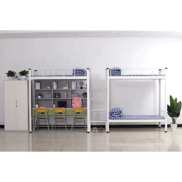 School Furniture White Screwless Students Metal Double Metal Bunk Bed