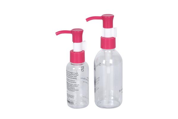 2oz 4oz PET remover maquiagem frasco dispensador com tampa de parafuso bomba de pressão garrafa de óleo