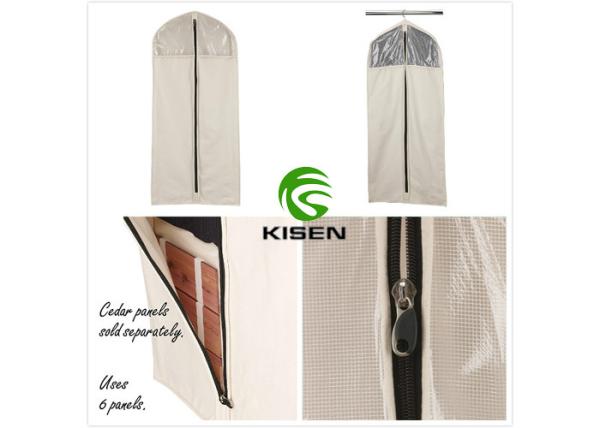 Collection Hanging Garment Bag , Cotton / Canvas Waterproof Wedding Dress Garment Bag